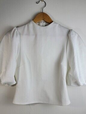 Sunday In Brooklyn Puff Sleeve Blouse/Top White, Anthropologie, Size Small